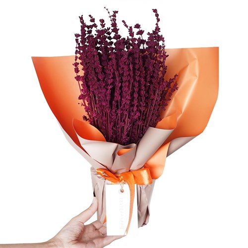 Lavender Pink Gift (Bordo Lavanta Buketi)
