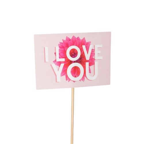 I Love You Flower - Tebrik Kartı