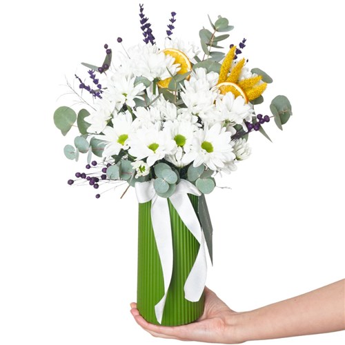 Floral Daisy Gift (Beyaz Papatya Buketi)
