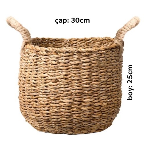Düz Hasır Saksı