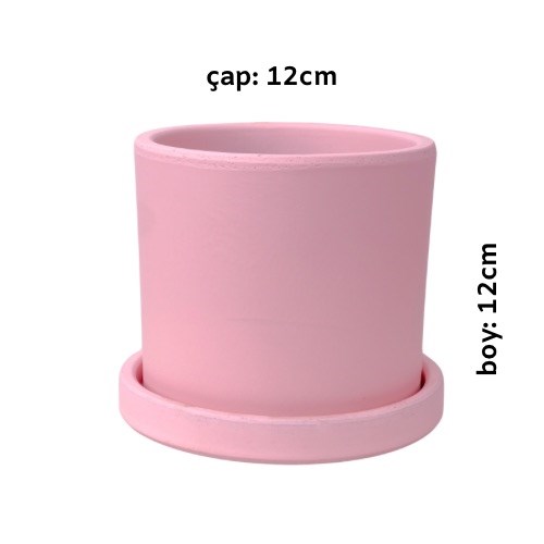 El Yapımı Toprak Saksı Ruby - 12 cm