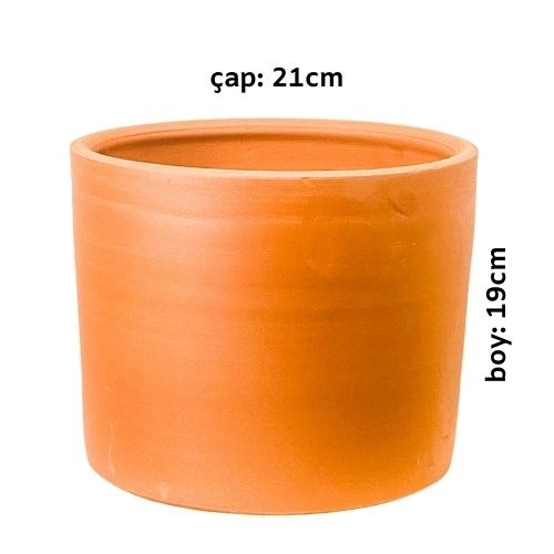 El Yapımı Toprak Saksı Ruby - 21 cm
