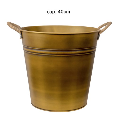Gold Metal Saksı 40cm