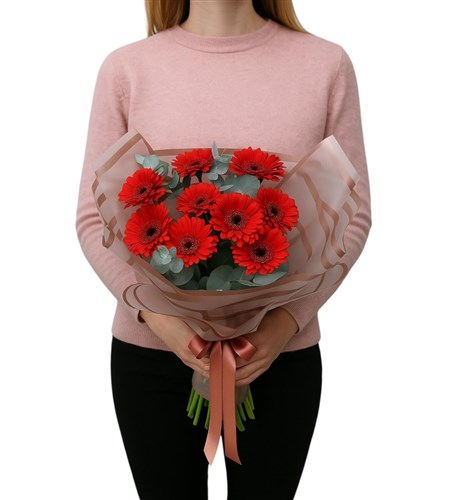 Kırmızı Gerbera Buketi