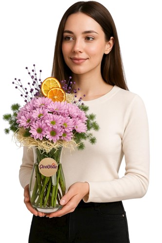 Lilac Chrysanthemum and Lavender
